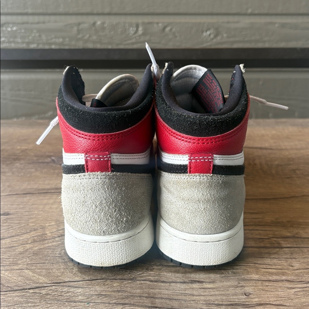Jordan High-Top Sneakers Women’s/ Young White, Black & Red Accents - Picture 8 of 9